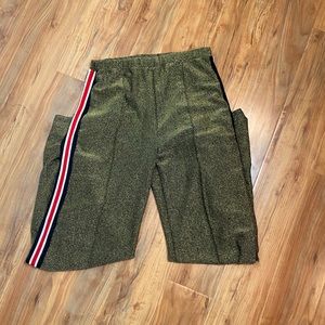 Glittery wide leg stretch trouser pants